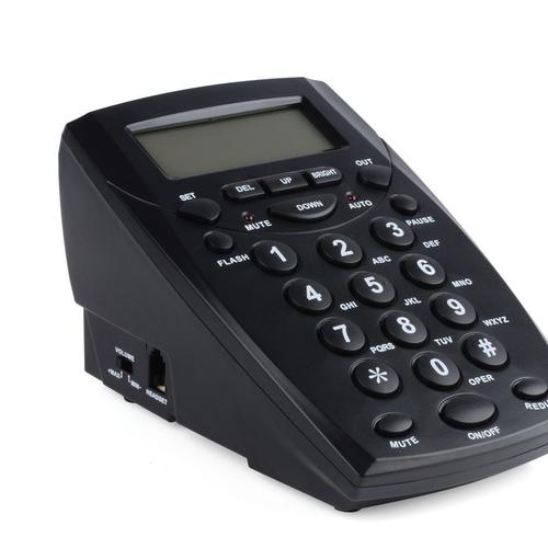 专业呼叫中心话务机 来电显示话务机 耳麦电话不含耳机图片